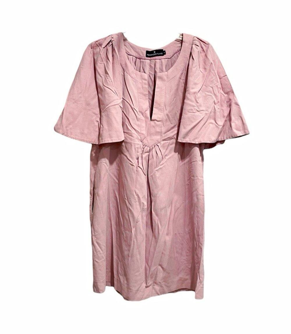 Tuckernuck Pomander Place Finley Flutter Sleeve Dress Size Medium Cotton Swing